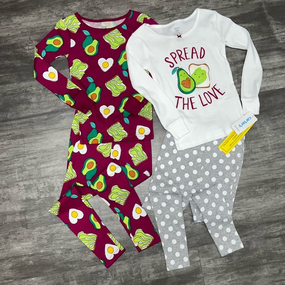 New Carters Spread the love 4pc pjs - Picture 3 of 14